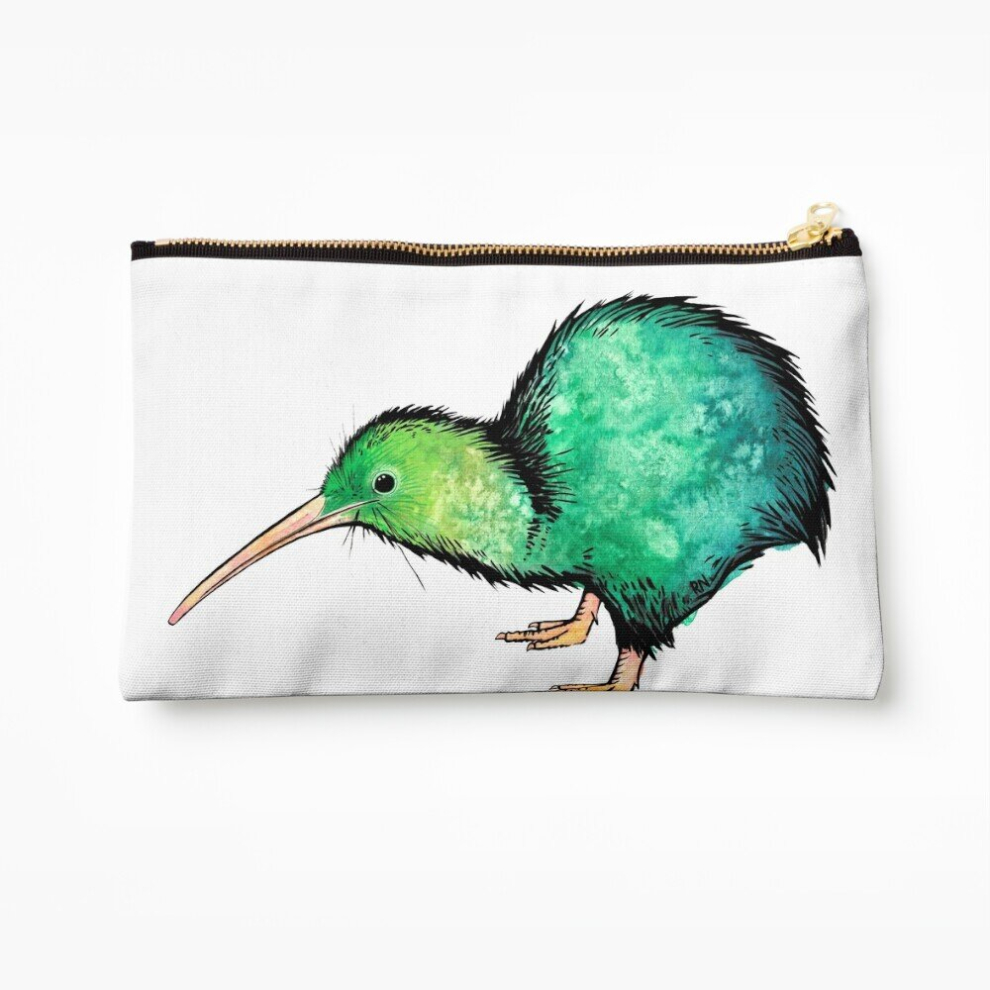 Whibos Makeup Bag Cute Kiwi - Watercolour Art Cosmetic Organizer Tyvek Paper Bags Zipper Pouch