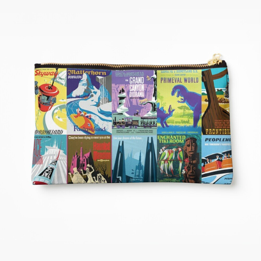 Whibos Makeup Bag Vintage Ride Posters Cosmetic Organizer Tyvek Paper Bags Zipper Pouch