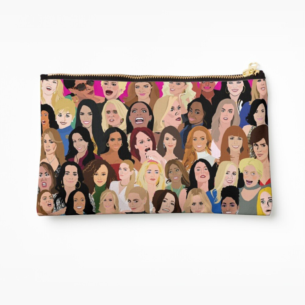 Whibos Makeup Bag Real Housewives Montage (Rhony, Rhobh, Rhoa, Rhonj, Rhop, Rhoc, Rhoslc, Rhod, Vpr) Cosmetic Organizer Tyvek Paper Bags Zipper Pouch