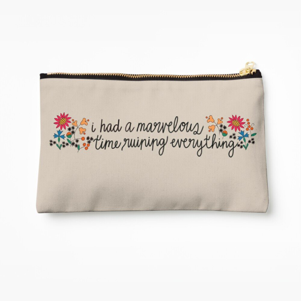 Whibos Makeup Bag I Had A Marvelous Time Ruining Everything / Taylor Swift Folklore Cosmetic Organizer Tyvek Paper Bags Zipper Pouch