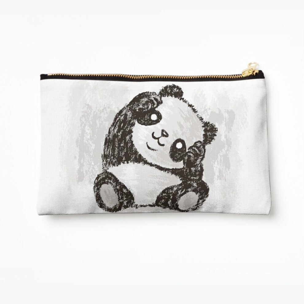 Whibos Makeup Bag Cute Panda Cosmetic Organizer Tyvek Paper Bags Zipper Pouch