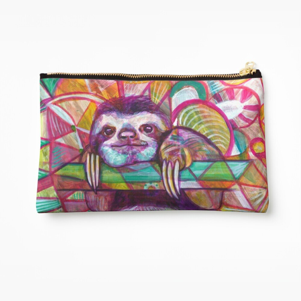 Whibos Makeup Bag Sloth Love Cosmetic Organizer Tyvek Paper Bags Zipper Pouch