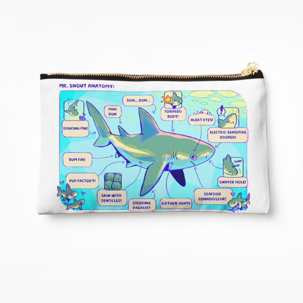 Whibos Makeup Bag Mr. Snout Anatomy Cosmetic Organizer Tyvek Paper Bags Zipper Pouch