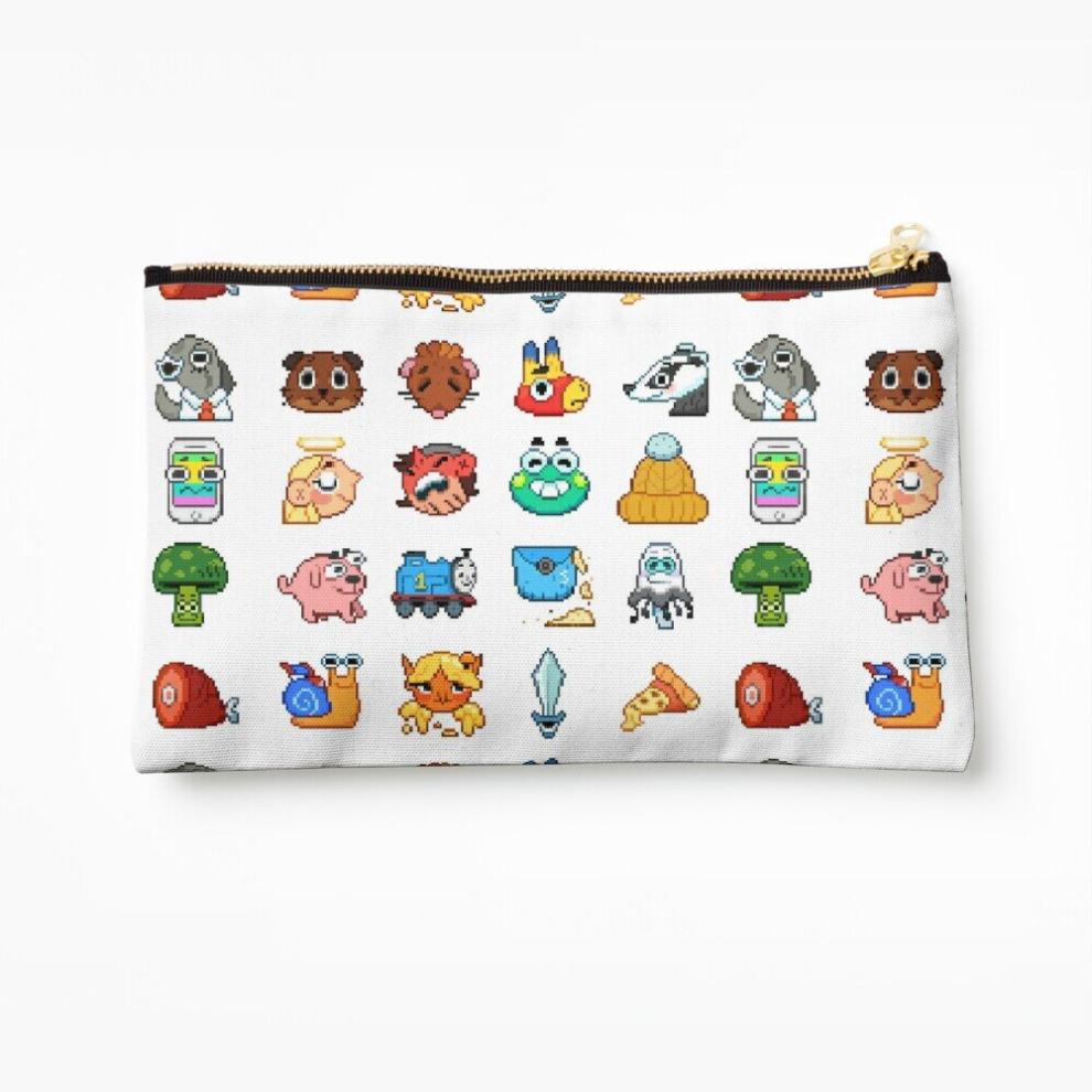 Whibos Makeup Bag Doodle Date Pixel Party Cosmetic Organizer Tyvek Paper Bags Zipper Pouch