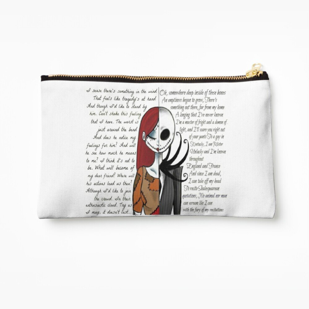 Whibos Makeup Bag Nightmare Before Christmas Cosmetic Organizer Tyvek Paper Bags Zipper Pouch