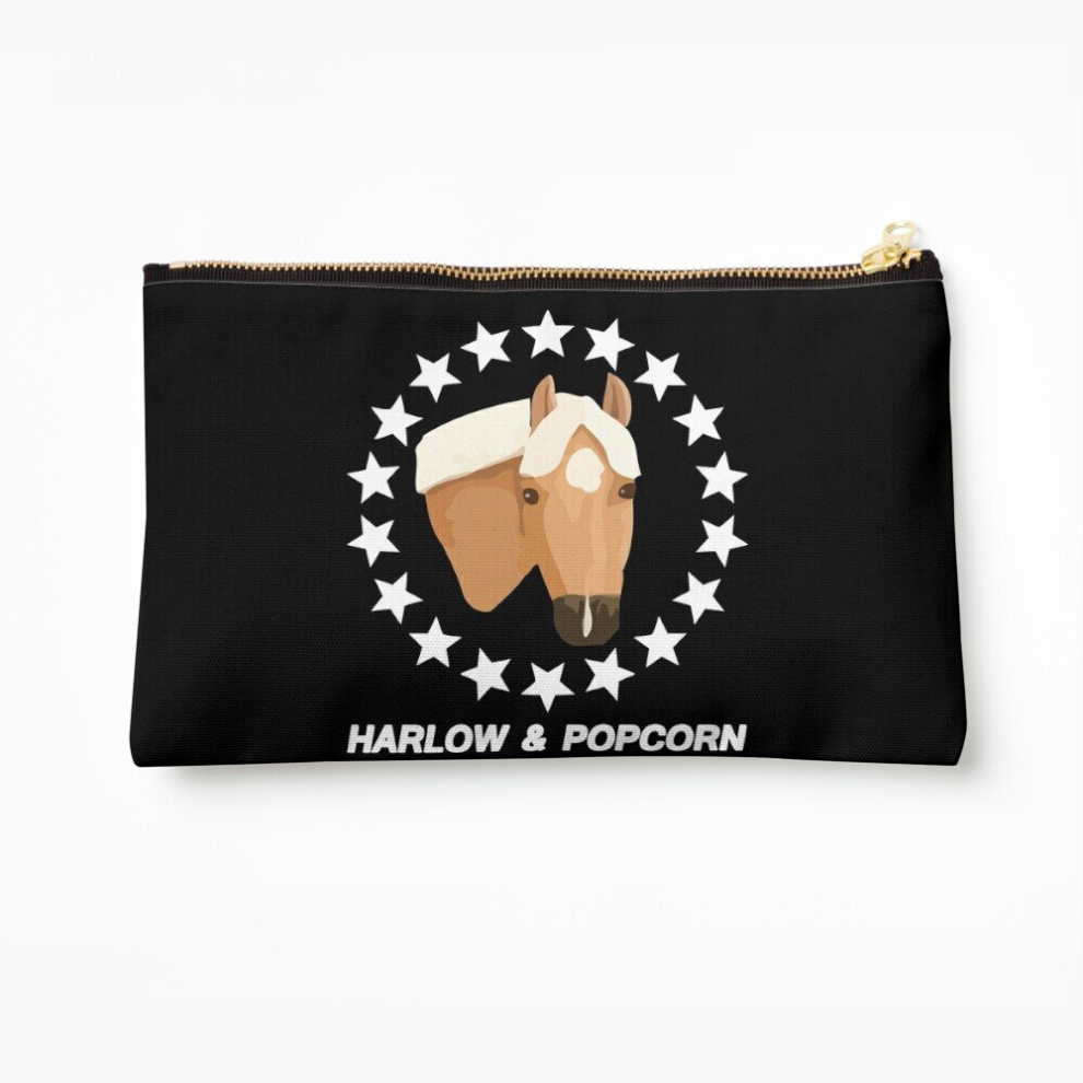 Whibos Makeup Bag Harlow And Popcorn Merch Popcorn The Pony Cosmetic Organizer Tyvek Paper Bags Zipper Pouch