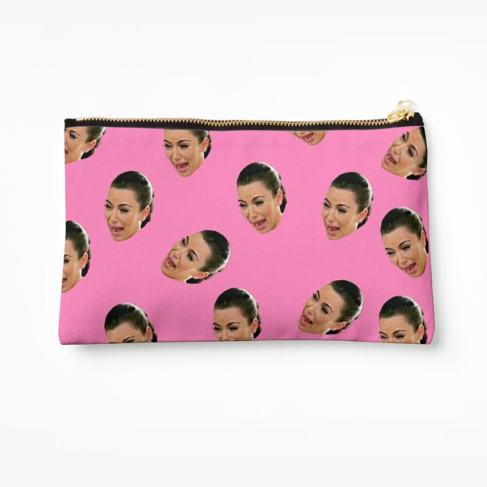 Whibos Makeup Bag Crying Kim Kardashian Cosmetic Organizer Tyvek Paper Bags Zipper Pouch