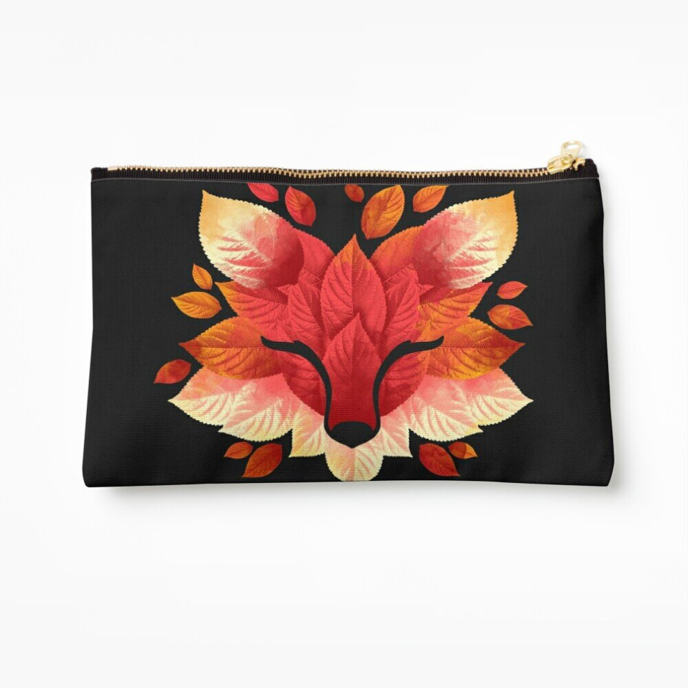 Whibos Makeup Bag Fox Of Leaves Cosmetic Organizer Tyvek Paper Bags Zipper Pouch
