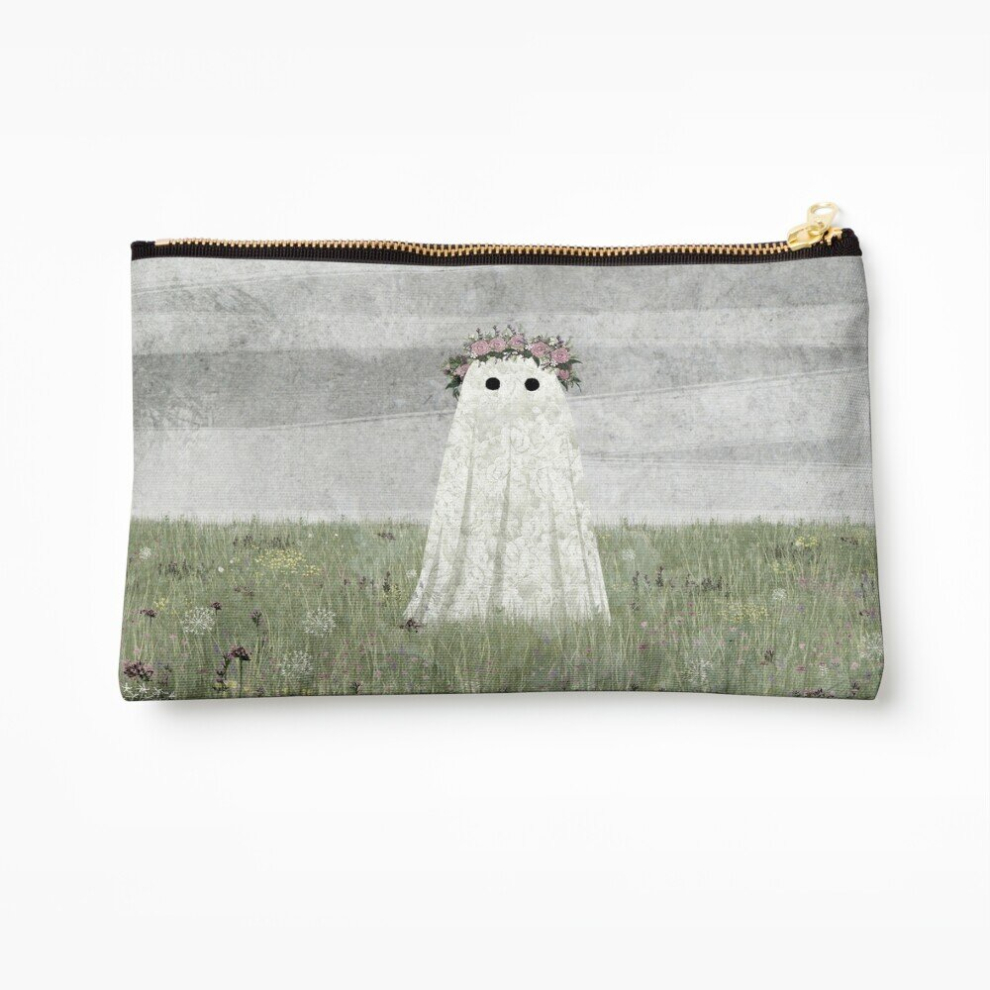 Whibos Makeup Bag There's A Ghost In The Meadow Summer Cosmetic Organizer Tyvek Paper Bags Zipper Pouch