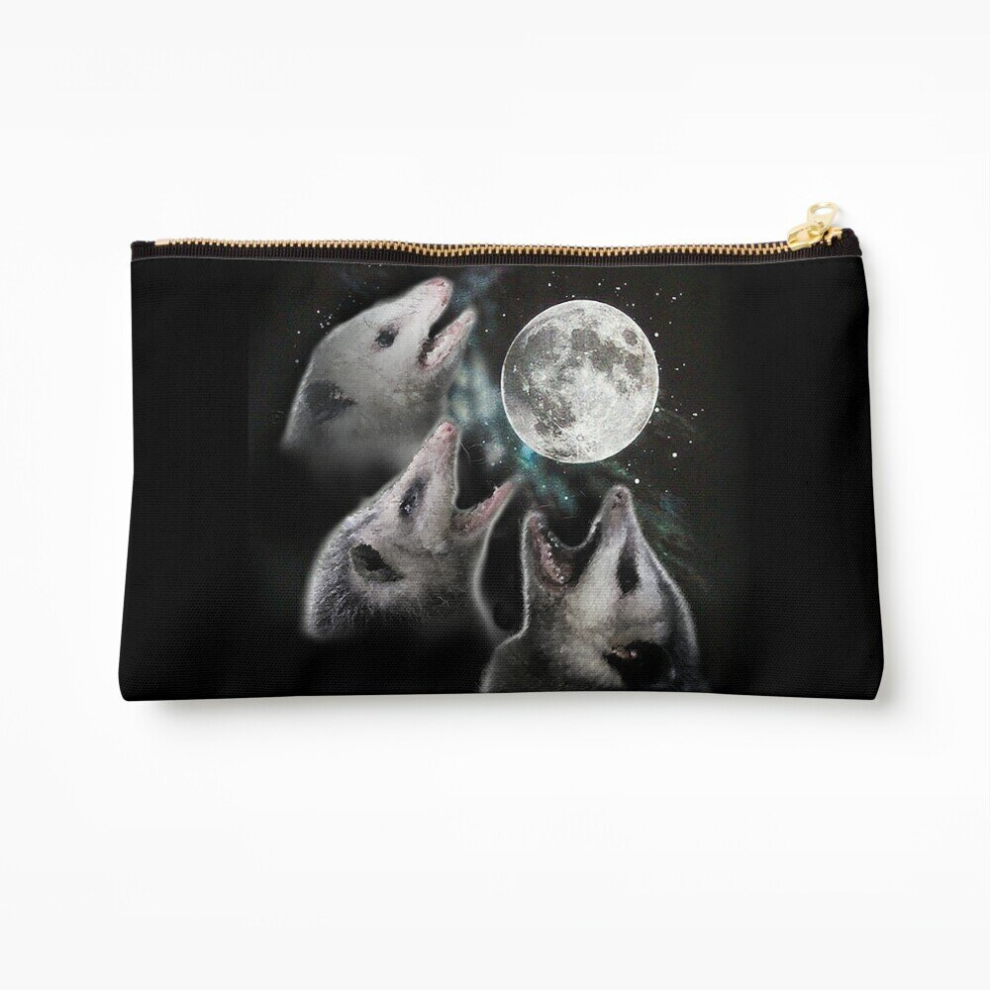 Whibos Makeup Bag 3 Opossum Moon Cosmetic Organizer Tyvek Paper Bags Zipper Pouch