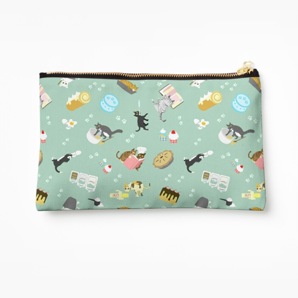 Whibos Makeup Bag Cats Baking Cakes And Other Sweets Cosmetic Organizer Tyvek Paper Bags Zipper Pouch
