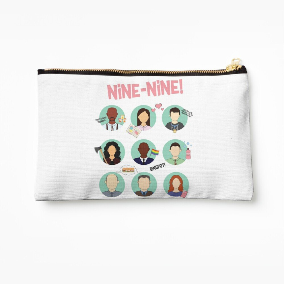 Whibos Makeup Bag Brooklyn Nine-Nine Squad Cosmetic Organizer Tyvek Paper Bags Zipper Pouch