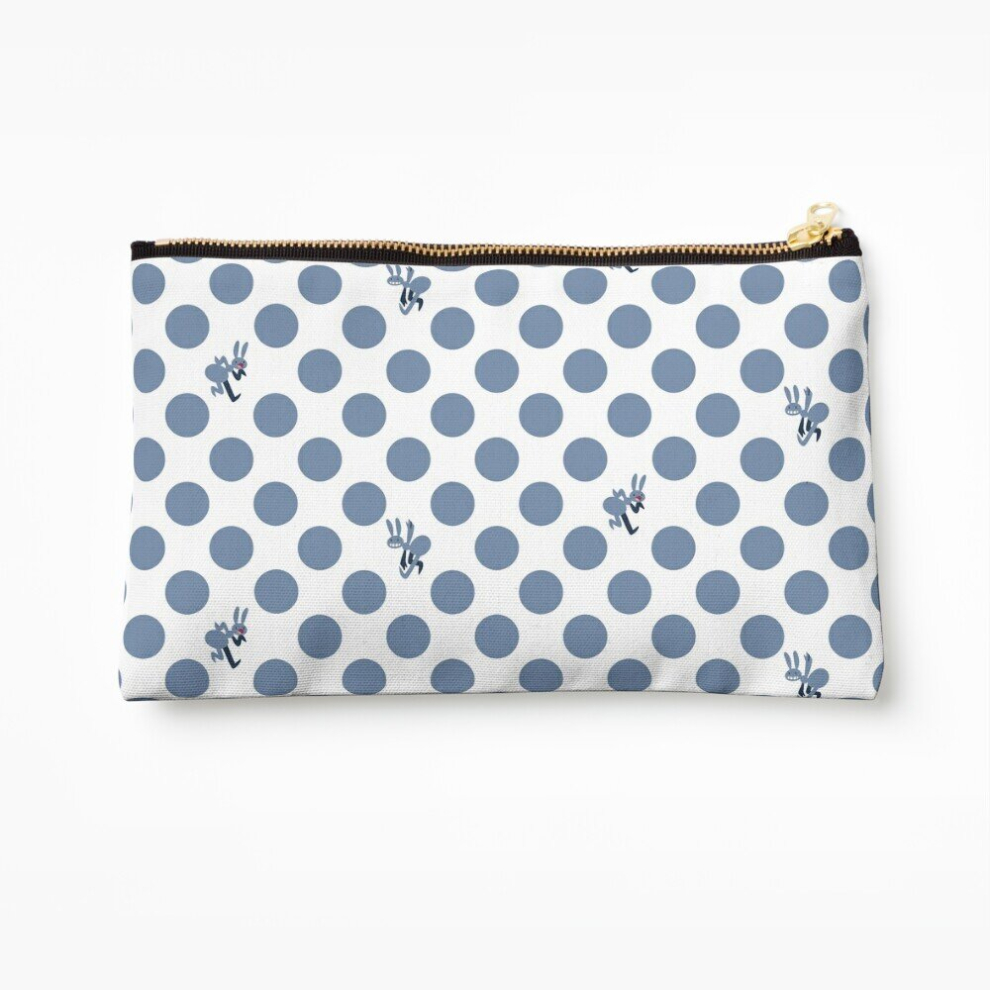 Whibos Blue Makeup Bag Polka Dot Ants (Blue) Cosmetic Organizer Tyvek Paper Bags Zipper Pouch