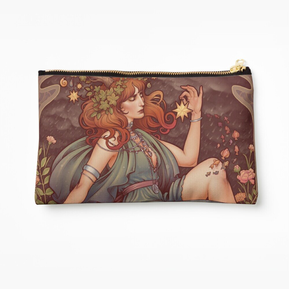 Whibos Makeup Bag Art Nouveau Bohemia Cosmetic Organizer Tyvek Paper Bags Zipper Pouch