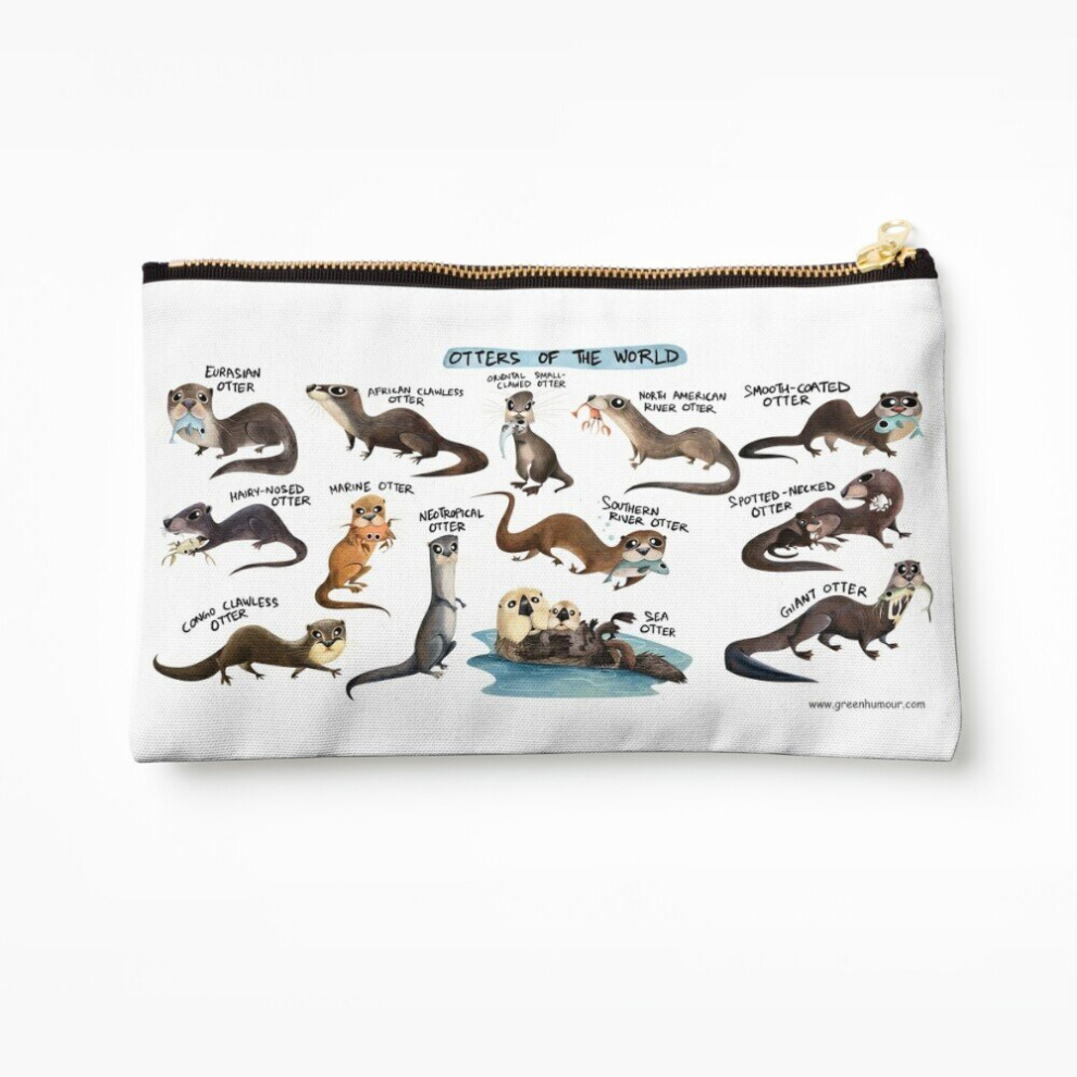 Whibos Makeup Bag Otters Of The World Cosmetic Organizer Tyvek Paper Bags Zipper Pouch