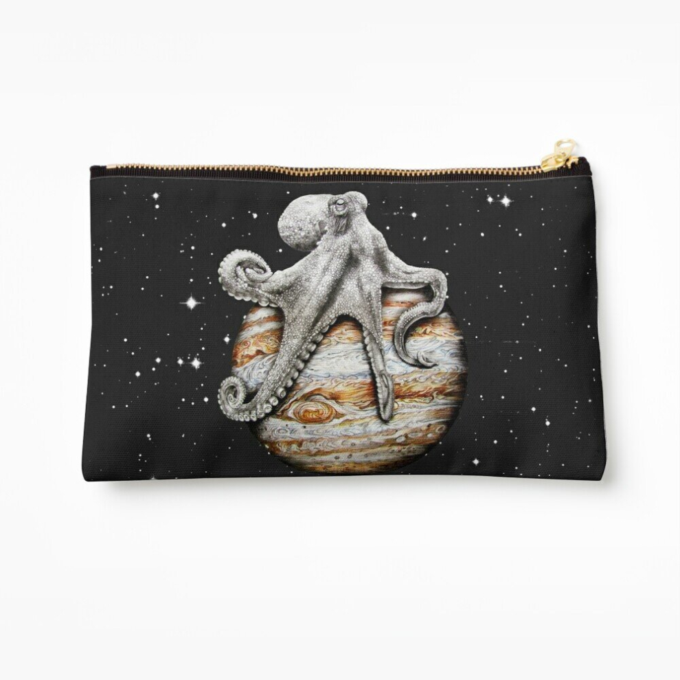 Whibos Makeup Bag Celestial Cephalopod Cosmetic Organizer Tyvek Paper Bags Zipper Pouch