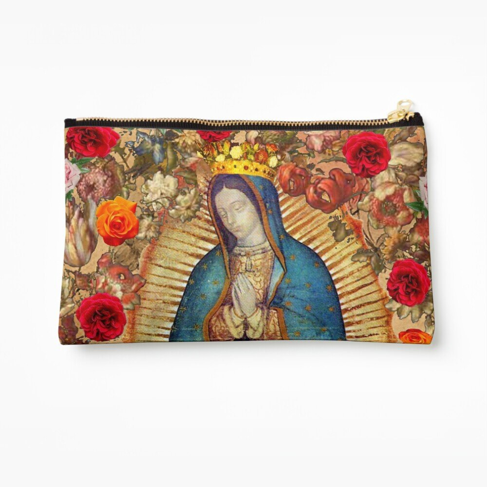 Whibos Makeup Bag Our Lady Of Guadalupe Virgin Mary Catholic Mexico Cosmetic Organizer Tyvek Paper Bags Zipper Pouch