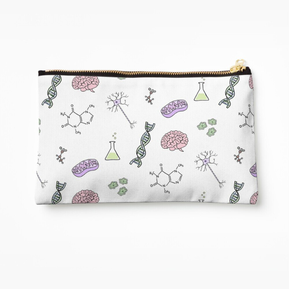 Whibos Makeup Bag Science! Cosmetic Organizer Tyvek Paper Bags Zipper Pouch