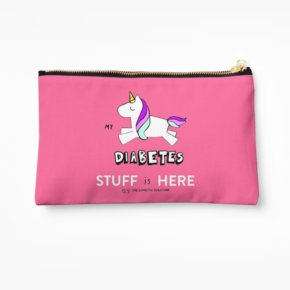 Whibos Makeup Bag My Diabetes Stuff Is Here Cosmetic Organizer Tyvek Paper Bags Zipper Pouch