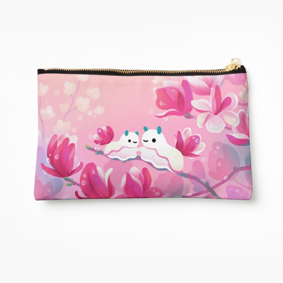 Whibos Makeup Bag Magnolia Sea Slug Cosmetic Organizer Tyvek Paper Bags Zipper Pouch