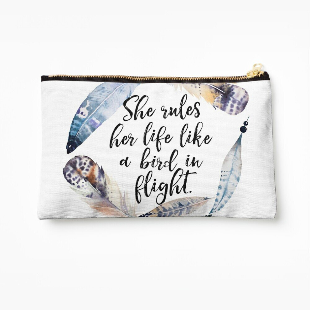 Whibos Makeup Bag Bird In Flight - Rhiannon Lyrics Cosmetic Organizer Tyvek Paper Bags Zipper Pouch