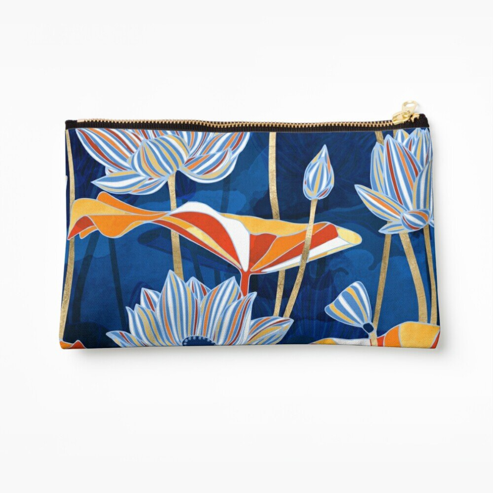 Whibos Makeup Bag Bold Botanical Cosmetic Organizer Tyvek Paper Bags Zipper Pouch