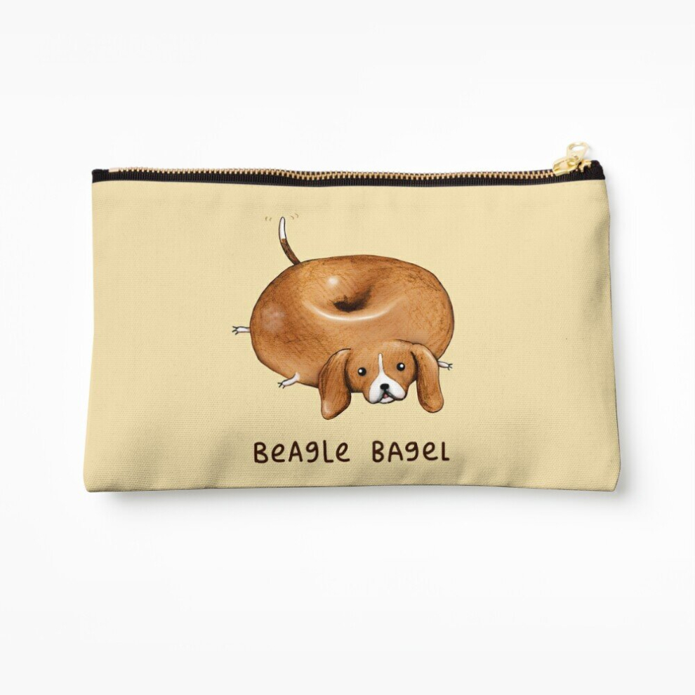 Whibos Makeup Bag Beagle Bagel Cosmetic Organizer Tyvek Paper Bags Zipper Pouch
