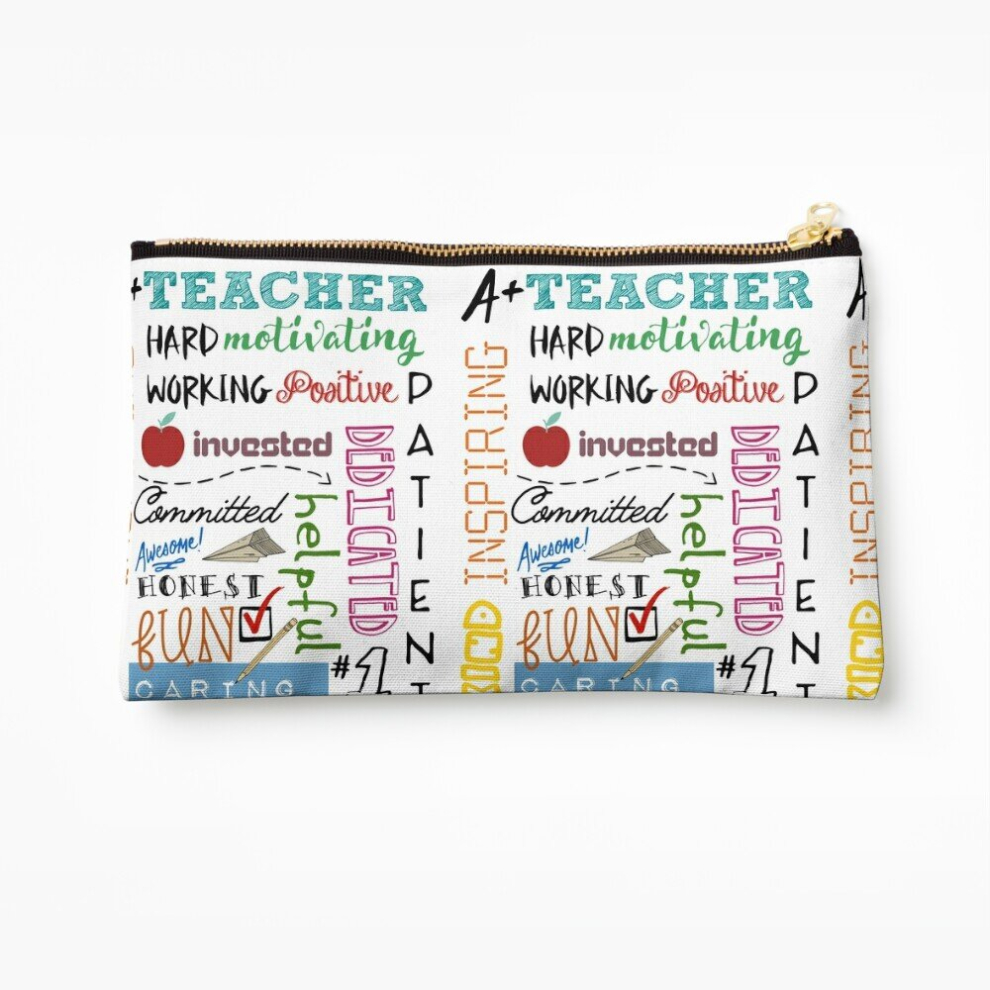 Whibos Makeup Bag A+ Teacher Cosmetic Organizer Tyvek Paper Bags Zipper Pouch