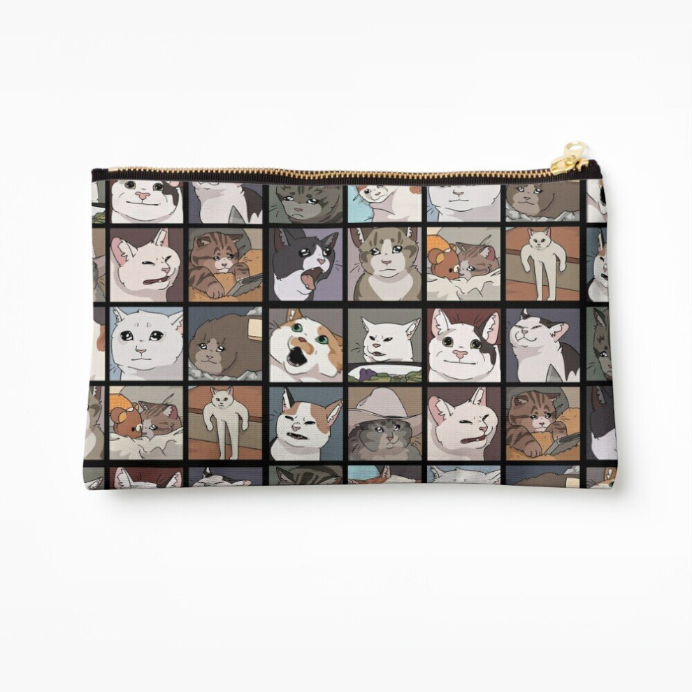 Whibos Makeup Bag Meme Cats 2.0 Cosmetic Organizer Tyvek Paper Bags Zipper Pouch