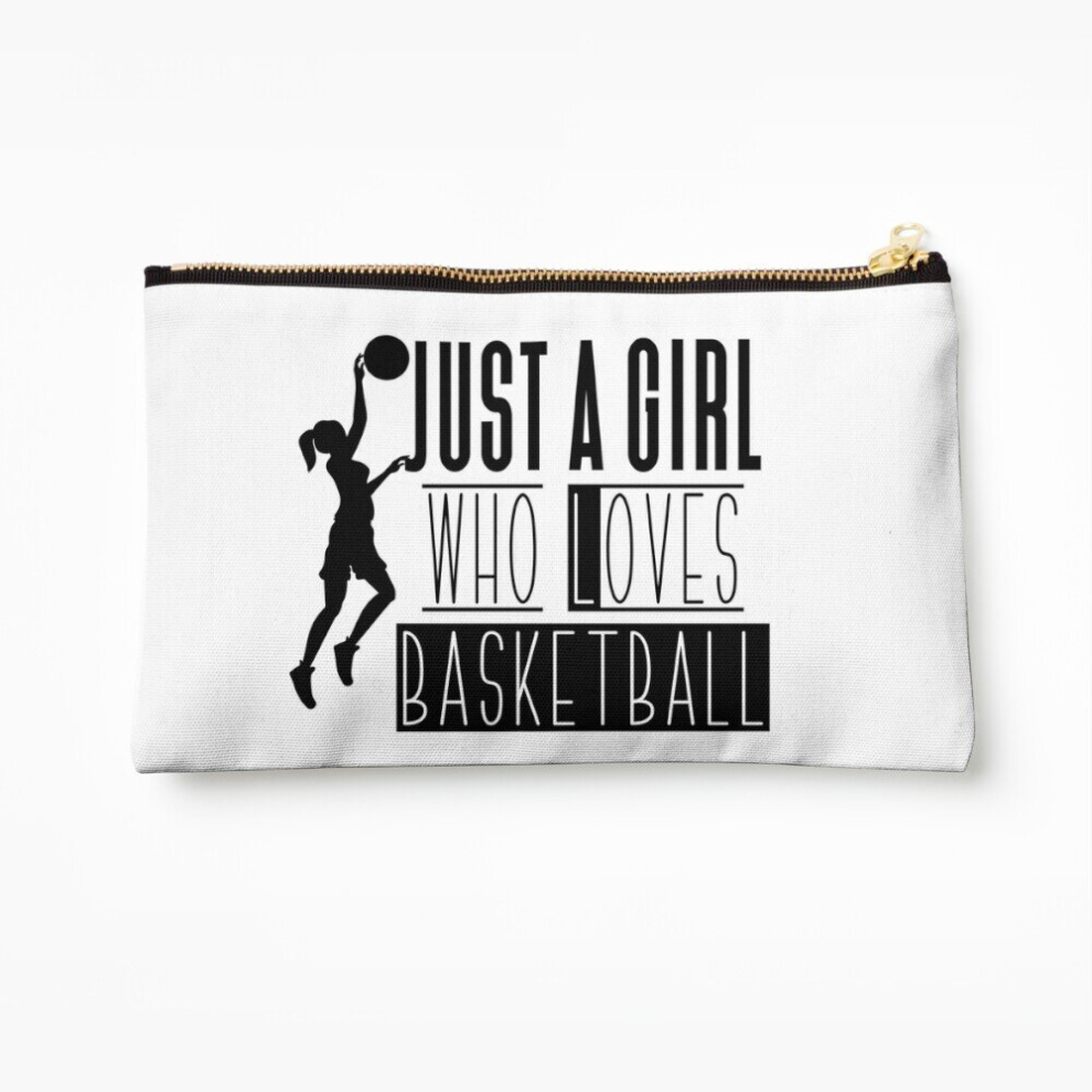 Whibos Makeup Bag Just A Girl Who Loves Basketball Cosmetic Organizer Tyvek Paper Bags Zipper Pouch