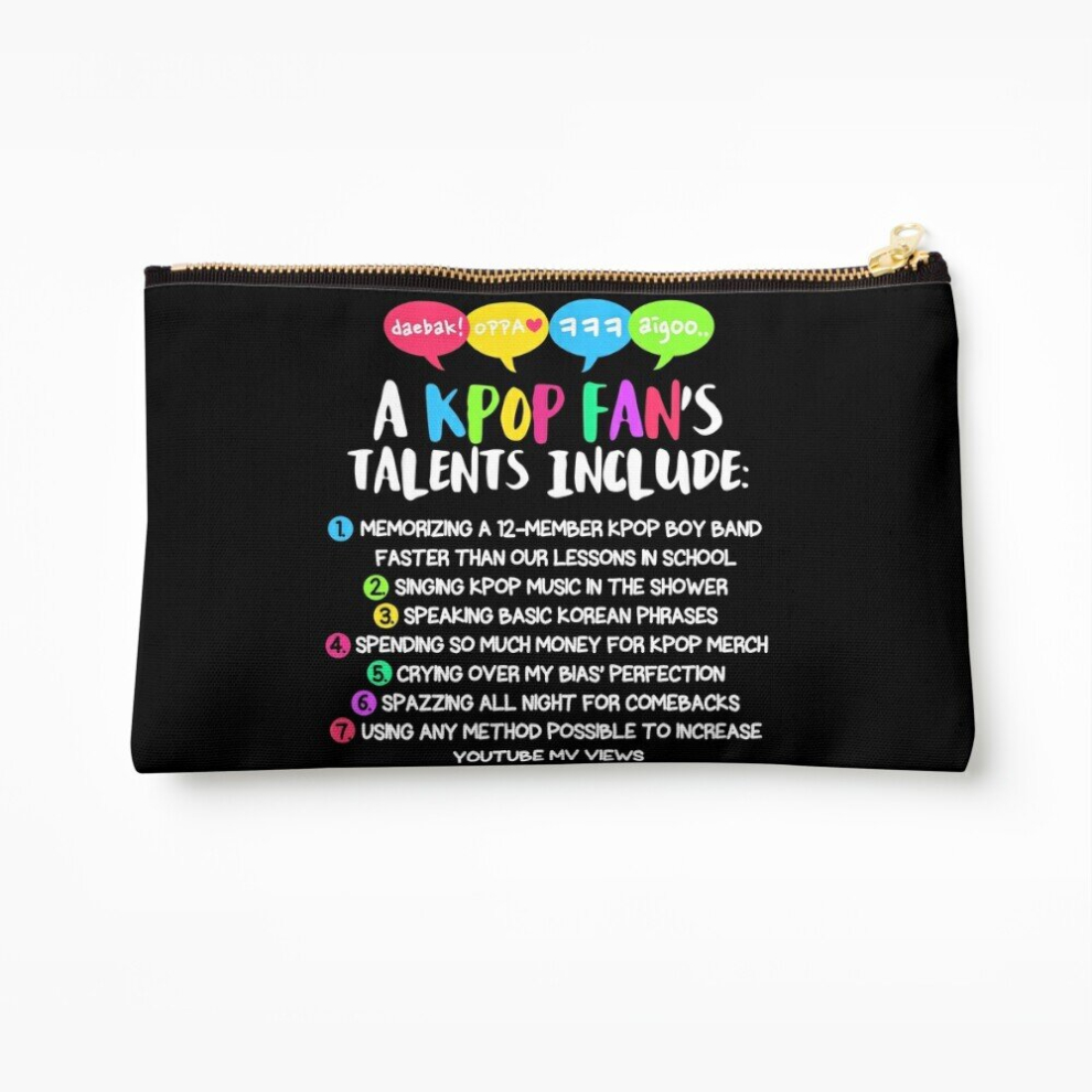 Whibos Makeup Bag A Kpop Fan's Talents Cosmetic Organizer Tyvek Paper Bags Zipper Pouch