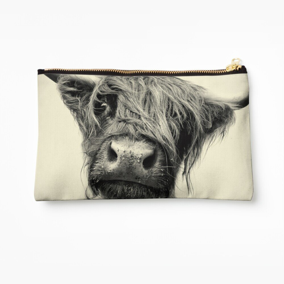 Whibos Makeup Bag Highland Cow Cosmetic Organizer Tyvek Paper Bags Zipper Pouch