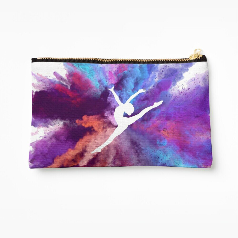 Whibos Makeup Bag Gymnast Rainbow Explosion Cosmetic Organizer Tyvek Paper Bags Zipper Pouch