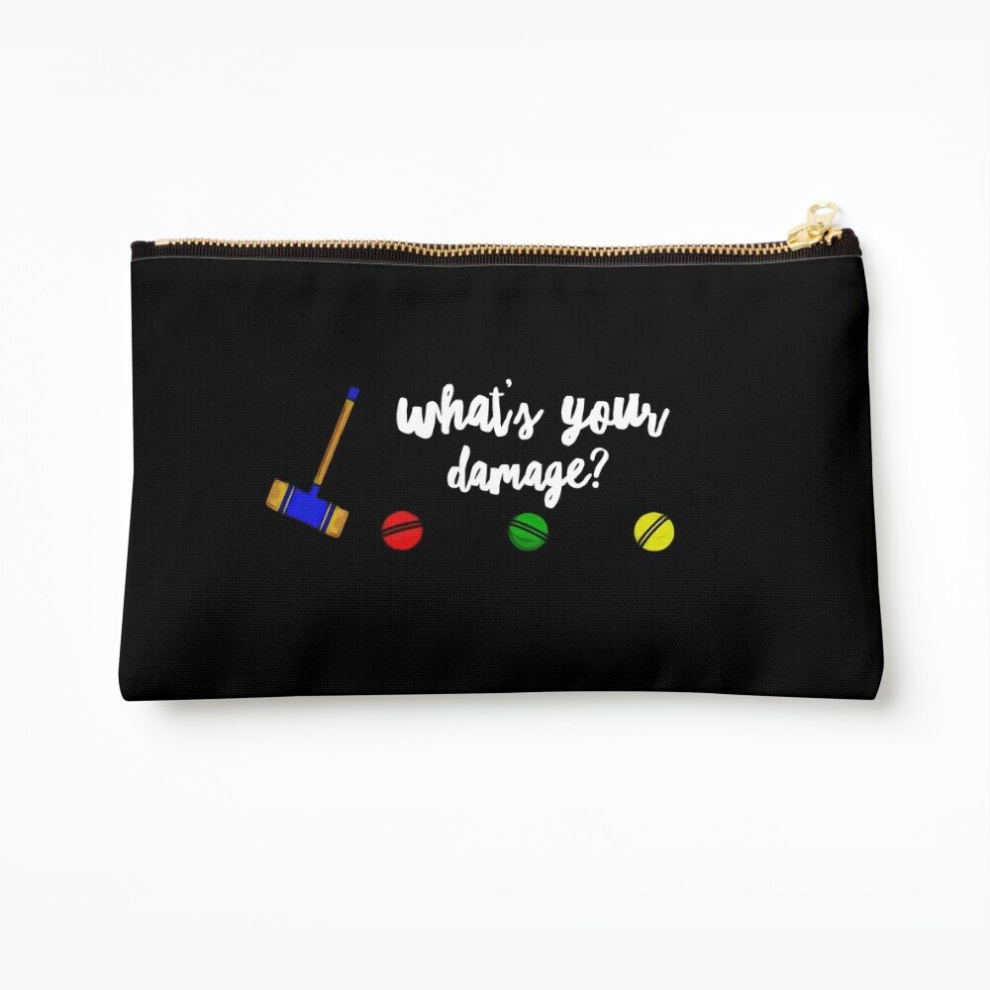 Whibos Makeup Bag Whats Your Damage? Cosmetic Organizer Tyvek Paper Bags Zipper Pouch