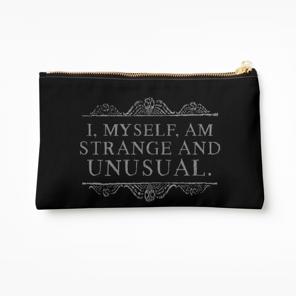 Whibos Makeup Bag I, Myself, Am Strange And Unusual. Cosmetic Organizer Tyvek Paper Bags Zipper Pouch