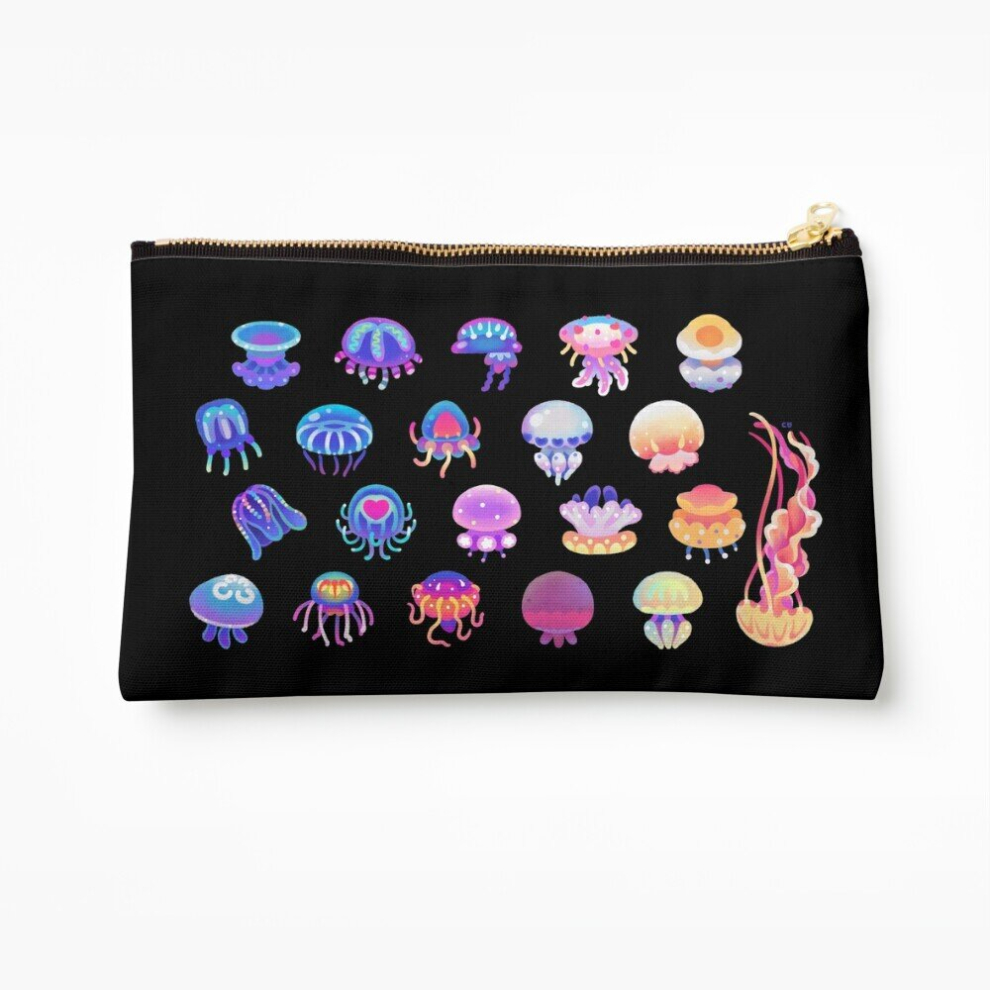 Whibos Makeup Bag Jellyfish Day Cosmetic Organizer Tyvek Paper Bags Zipper Pouch