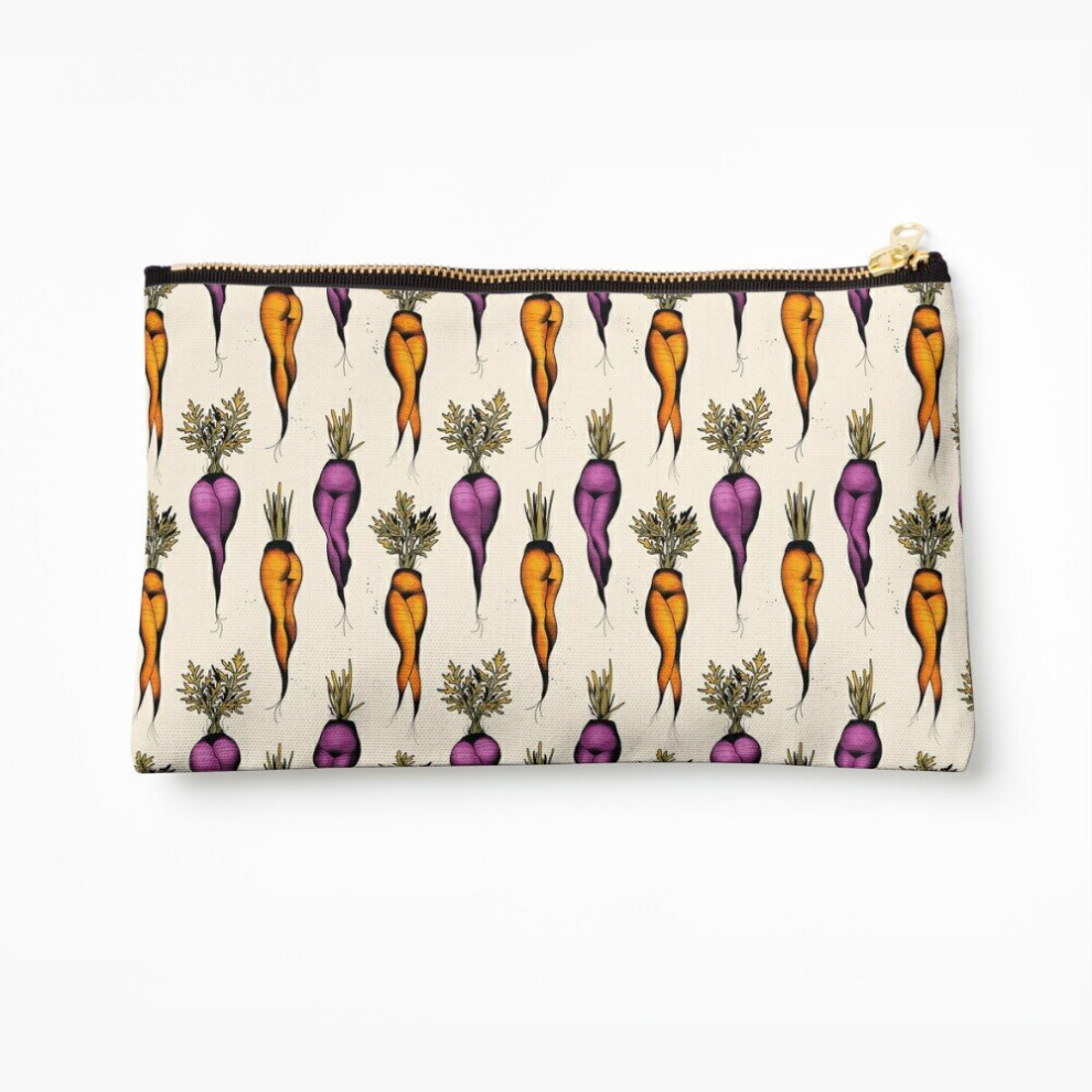 Whibos Makeup Bag Sexy Carrots Botanical Chart Tattoo Flash Cosmetic Organizer Tyvek Paper Bags Zipper Pouch