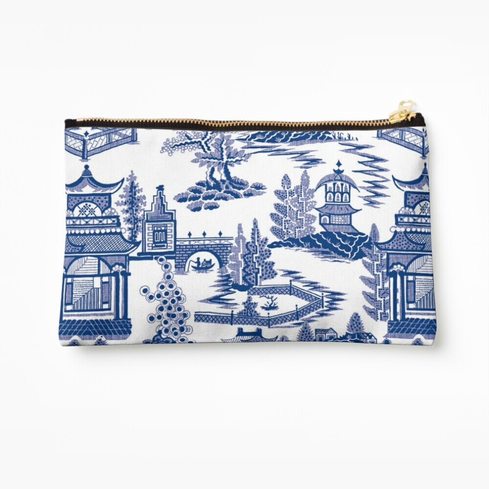 Whibos Blue/White Makeup Bag Willow Ancient Ming China - And Chinoiserie Cosmetic Organizer Tyvek Paper Bags Zipper Pouch
