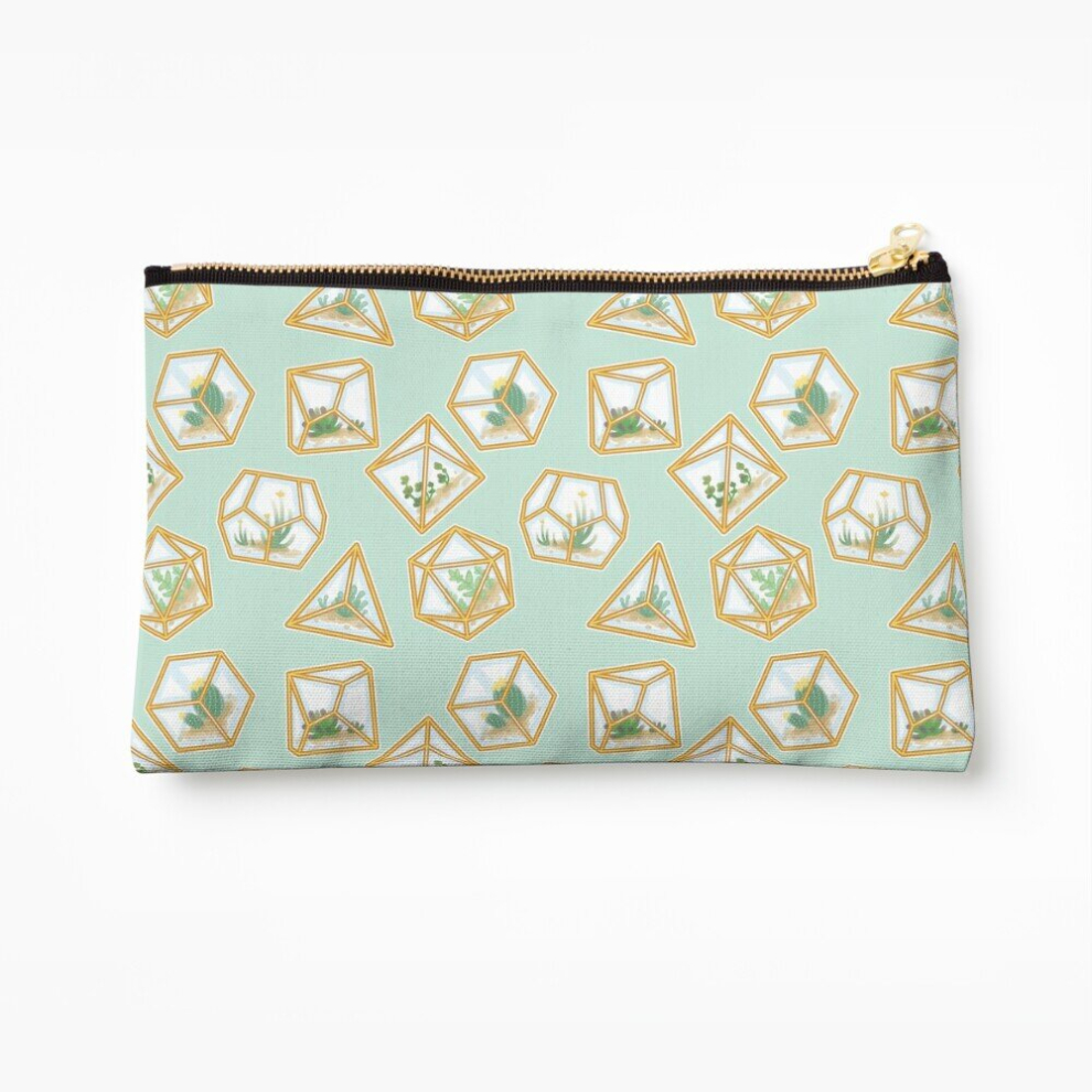 Whibos Makeup Bag Terrarium Dice Cosmetic Organizer Tyvek Paper Bags Zipper Pouch