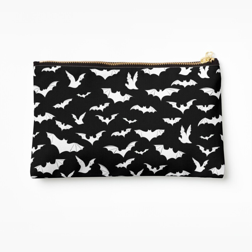 Whibos Makeup Bag Going Batty Cosmetic Organizer Tyvek Paper Bags Zipper Pouch