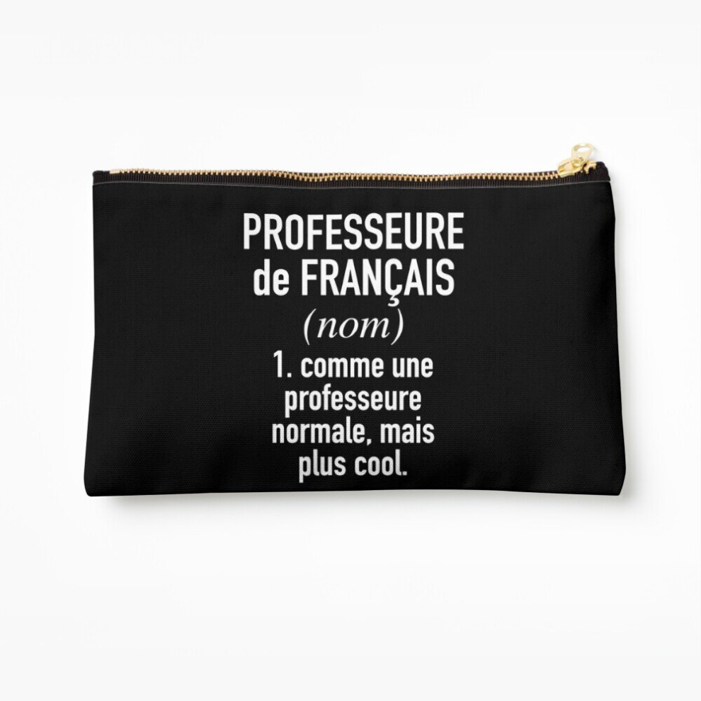 Whibos Makeup Bag French Teacher (Female) - In French Language Cosmetic Organizer Tyvek Paper Bags Zipper Pouch