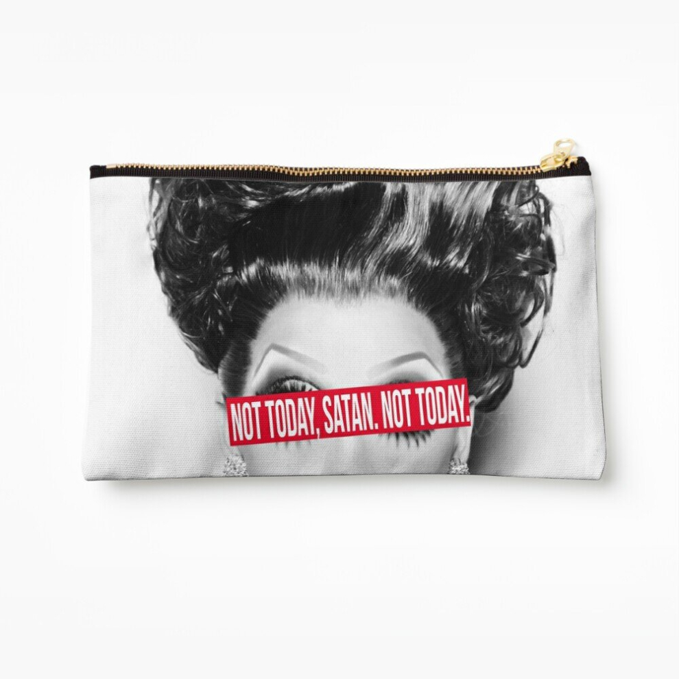 Whibos Makeup Bag Not Today, Satan. Not Today. Cosmetic Organizer Tyvek Paper Bags Zipper Pouch