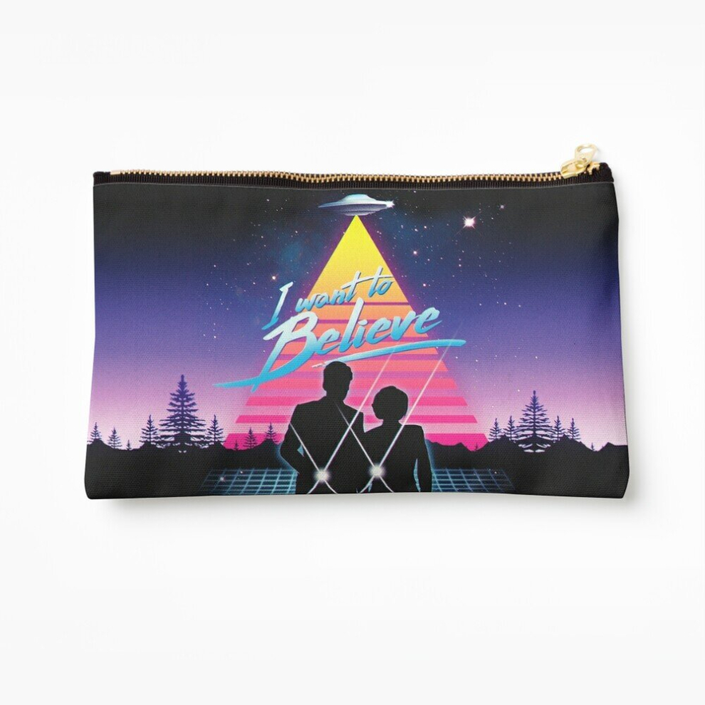 Whibos Makeup Bag I Want To Believe Cosmetic Organizer Tyvek Paper Bags Zipper Pouch