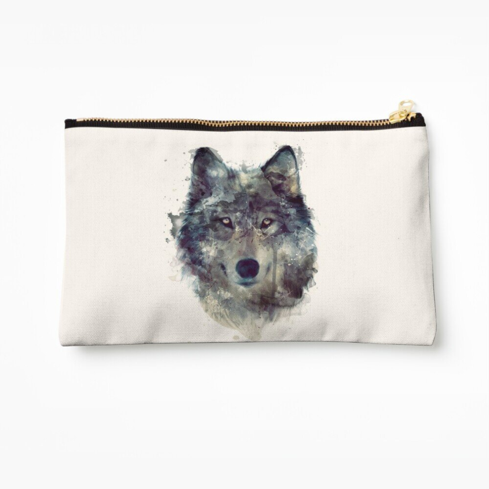 Whibos Makeup Bag Wolf Persevere Cosmetic Organizer Tyvek Paper Bags Zipper Pouch