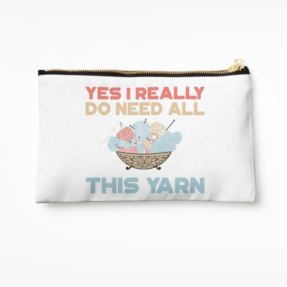 Whibos Makeup Bag Yes I Really Do Need All This Yarn Cosmetic Organizer Tyvek Paper Bags Zipper Pouch