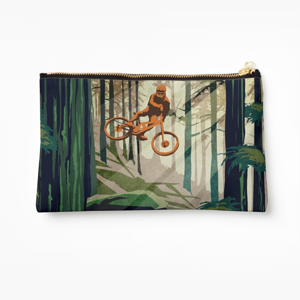 Whibos Makeup Bag My Therapy: Mountain Bike! Cosmetic Organizer Tyvek Paper Bags Zipper Pouch