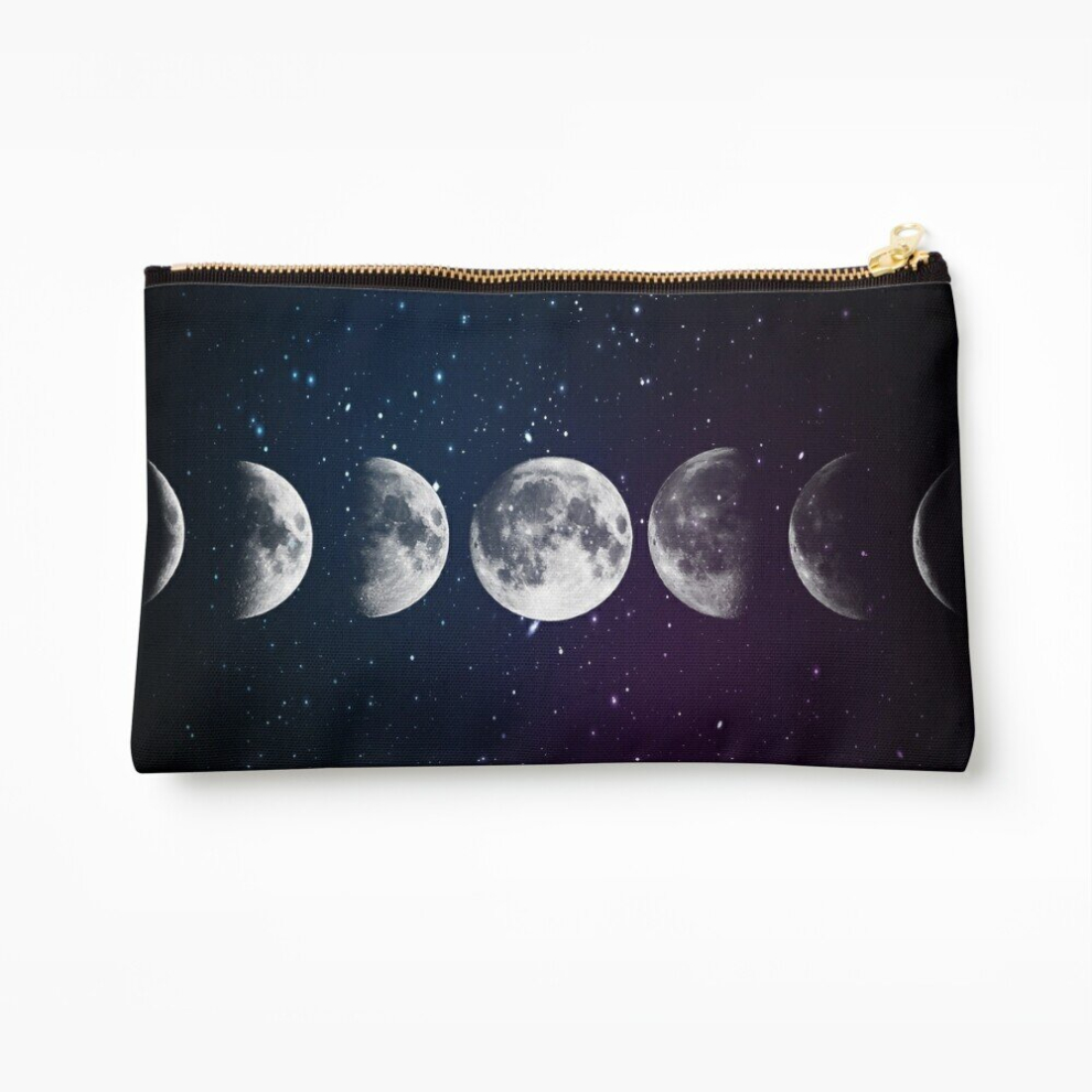 Whibos Makeup Bag Phases Of The Moon Cosmetic Organizer Tyvek Paper Bags Zipper Pouch
