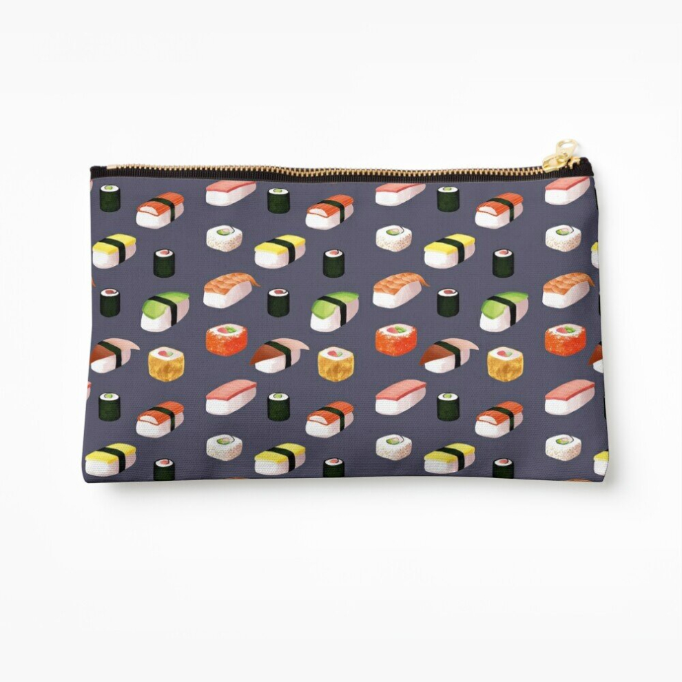 Whibos Makeup Bag Sushi Cosmetic Organizer Tyvek Paper Bags Zipper Pouch