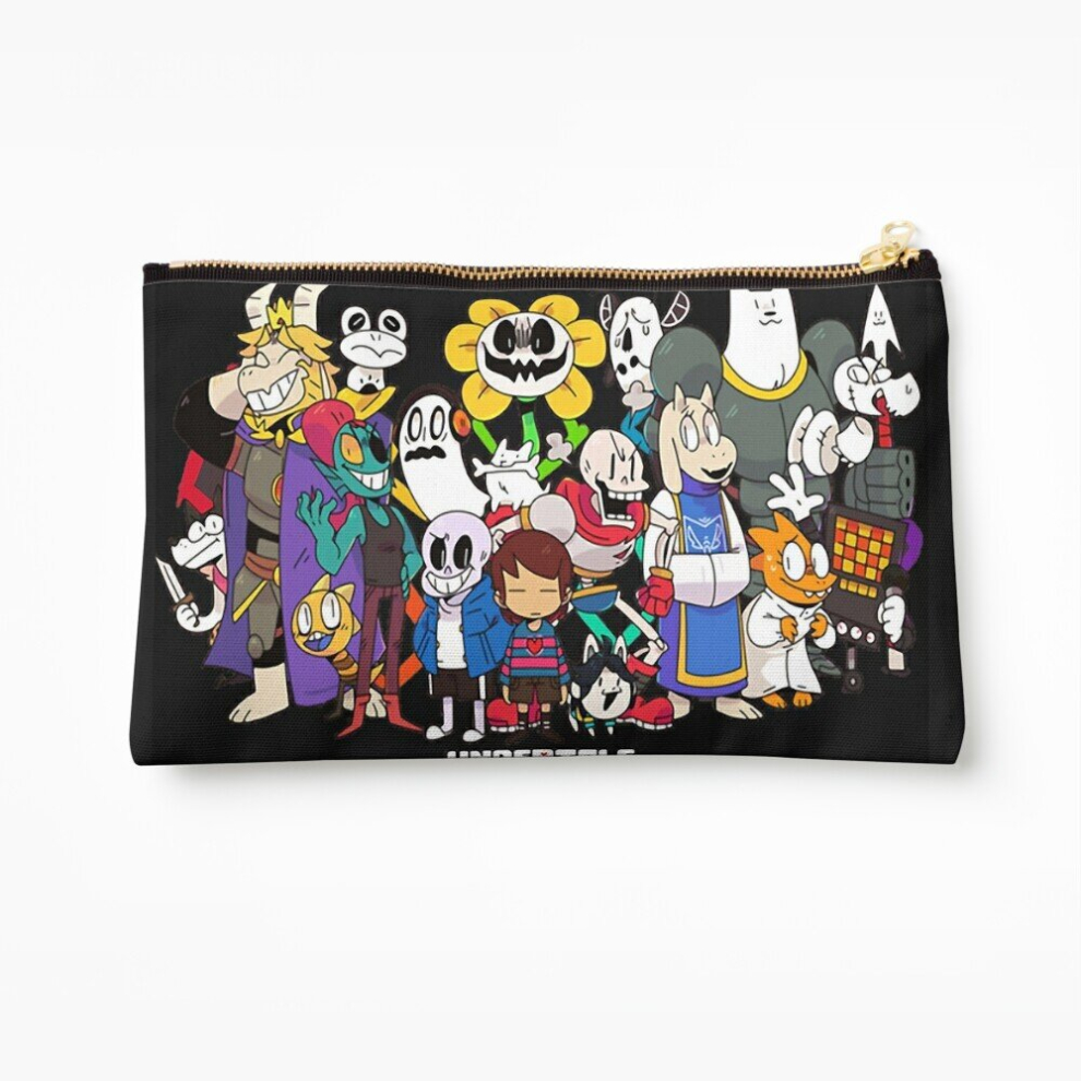 Whibos Makeup Bag Undertale - All Characters Cosmetic Organizer Tyvek Paper Bags Zipper Pouch