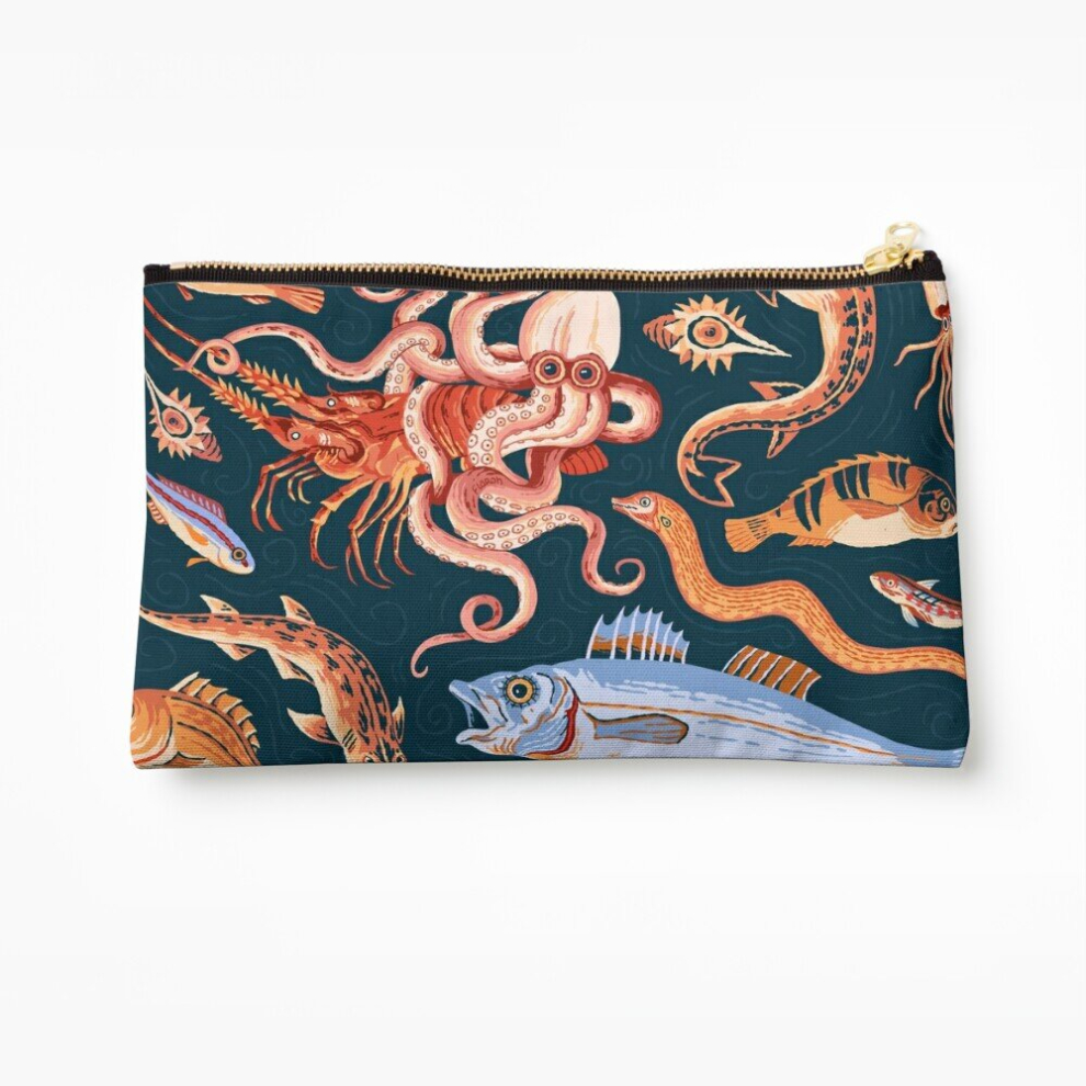 Whibos Makeup Bag Pompeii Marine Mosaic Cosmetic Organizer Tyvek Paper Bags Zipper Pouch